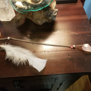 Rose Quartz Seashell Pendulum