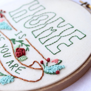 Home is Where You Are Embroidery Hoop Art