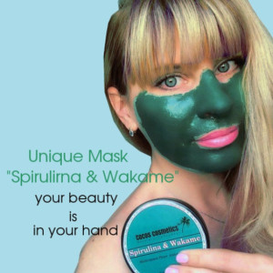 Spirulina green facial mask | by Cocos Cosmetics Antioxidant | Anti aging clay | Acne treatment , Spirulina clay mask