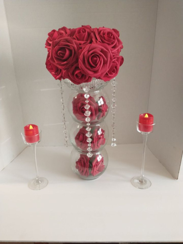 Wedding Centerpiece, Vase, Candleholder