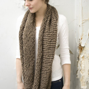 SALE - Infinity Scarf No. 1 - Wool Blend Circle Scarf - Circle Scarf - Chunky Scarf - Choose Your Color - Made to Order