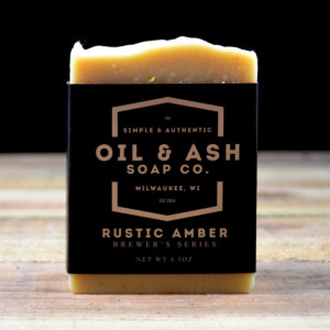 2 Pack-Rustic Amber Beer Soap, Exfoliant Soap, Handmade Soap, All Natural Soap, Cold Process Soap, Essential Oil Soap, Oatmeal Soap