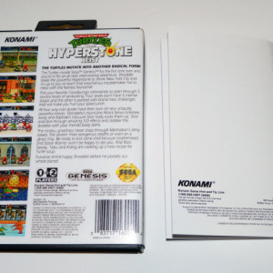 Sega Genesis Teenage Mutant Ninja Turtles - Hyper Stone Heist custom printed manual and insert (NO case or game included)
