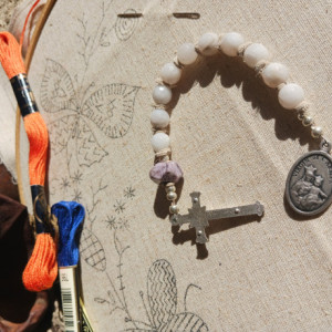Charoite & Agate Pocket Rosary
