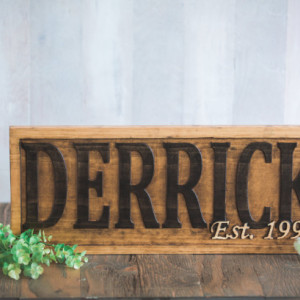 Family Name Sign established sign personalized last name sign wedding gift personalized sign anniversary gift wood sign personalized family