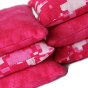 Pink Camouflage & Flannel Bean Bags (set of 6) Party Favor Toss Game - US Shipping Included