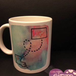 Best Friends forever mug with Water color, Miss you mug