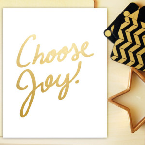 Choose Joy  | Inspirational Art Print | Gold Lettering | Office Decor | Joy Art Print | Encouragement Quote | Minimalist Poster | Motivation