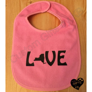 Love Bibs, Custom Baby Bib's, Baby Shower Gift, Christmas Gift, Personalized Gift,