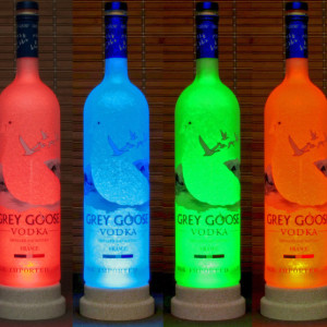 Grey Goose Vodka Color Changing Remote Control lamp Bottle Lamp Bar Light man cave lighting LED Eco lamp Liquor Lamps Bodacious Bottles