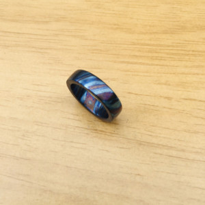 Hand forged Timascus ring