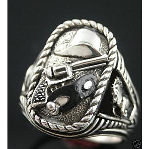 Lone ranger sterling silver ring
