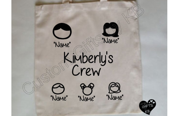 Custom family Tote Bag, canvas Tote Bag, Birthday Gift, Cute family custom tote bag, Customized Canvas Tote Bag,