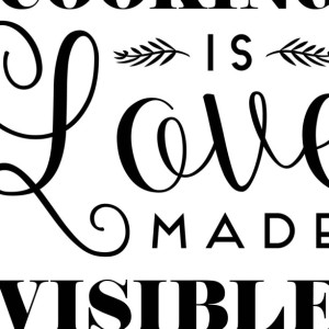 Kitchen Art Print Quote | Cooking Is Love Made Visible | Kitchen Decor | Gift for Her | Cooking Quote | Kitchen Art Print