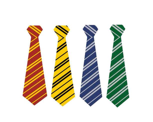 School of Witchcraft & Wizardry House Colours Necktie Set