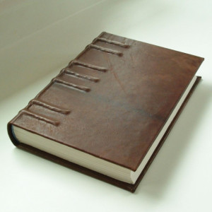 Handmade book bound in goatskin