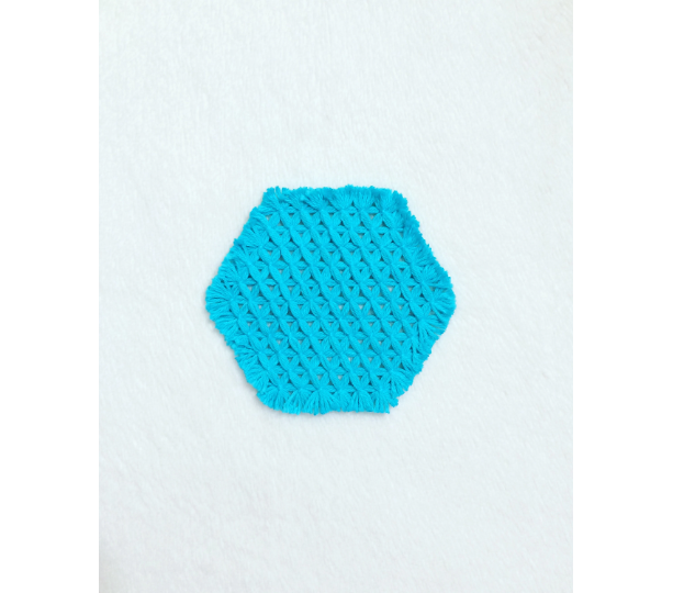 Hexagon seed of life trivet hot pad handmade by Padma Bella