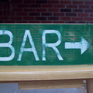 Wood Bar Sign. Distressed Wood Sign, Rustic Wood Sign. Folk Art Sign, Home Decor, Wall Art