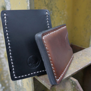 Mens Brown Leather Wallet // Card Case // Classic // Horween // HandStitch