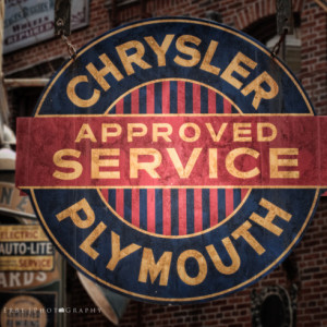 8 x 10 Retro Print - Vintage Chrysler Approved Service Signe