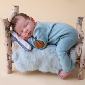Newborn photography rustic wooden natural wood bed prop