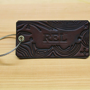 Topo Tag -- Custom Leather Luggage Tag