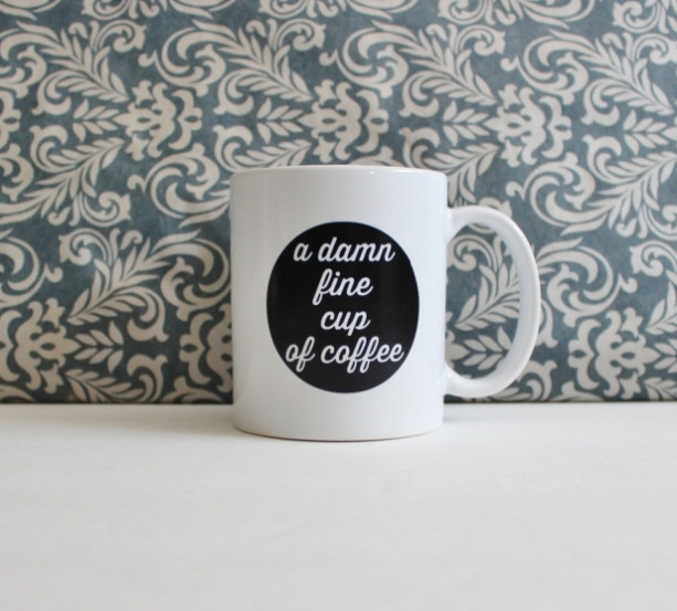 A Damn Fine Cup of Coffee - Twin Peaks tv Show Pop Culture - coffee cup, pencil holder, catch-all - Ready to Ship