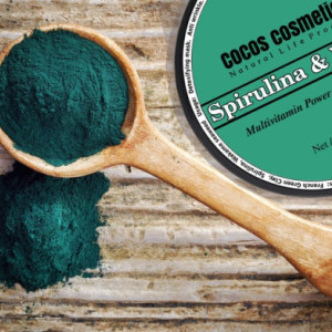 Spirulina green facial mask | by Cocos Cosmetics Antioxidant | Anti aging clay | Acne treatment , Spirulina clay mask