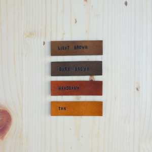 Leather Luggage Tags, Custom State Luggage Tags (Tan Color)