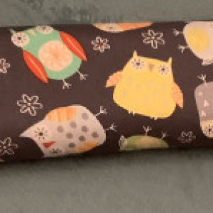 Lavender rice neck hot cold pillow wrap Owl Fabric