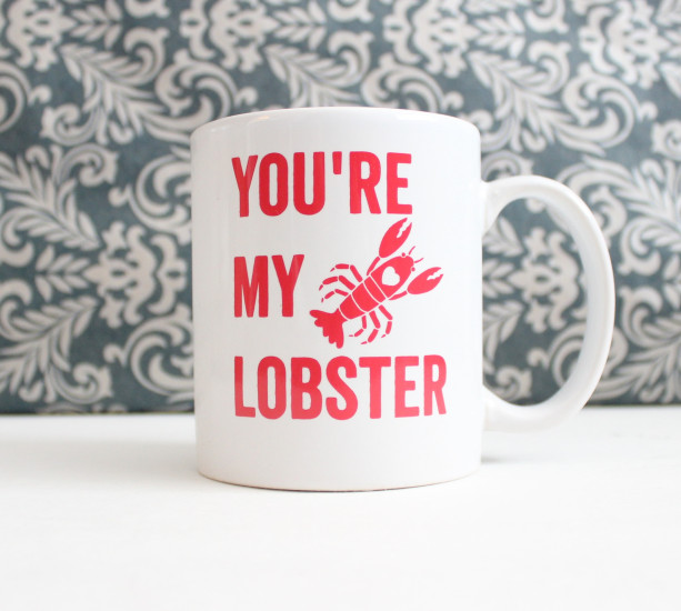You're My Lobster - Valentines Day, cute coffee cup, mug, pencil holder, catch-all - Ready to Ship
