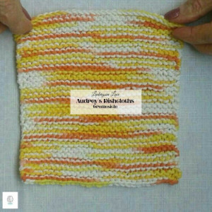 Dishcloth in Variegated Cremesicle