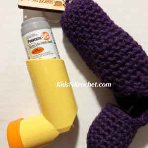Asthma inhaler cover, with keychain you choose color Proventil