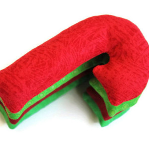 Christmas Candy Cane Shaped Red and Green Bean Bags (set of 4) Rice-filled Ornament - US Shipping Included