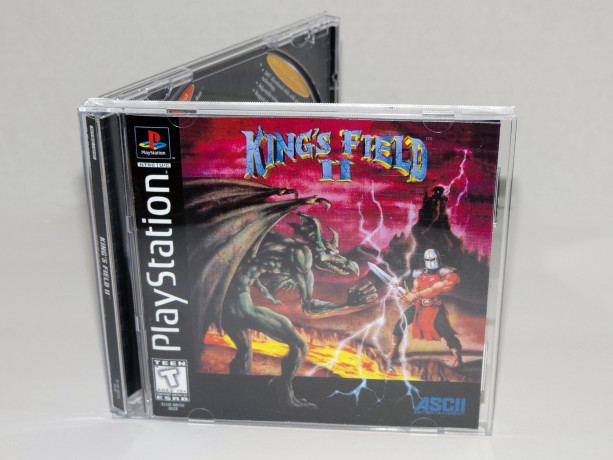 Playstation King's Field II custom printed manual, insert & case