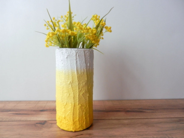 Yellow Ombre Vase / yellow vase / flower vase / yellow home decor