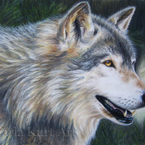 Timber Wolf by Carla Kurt signed art print