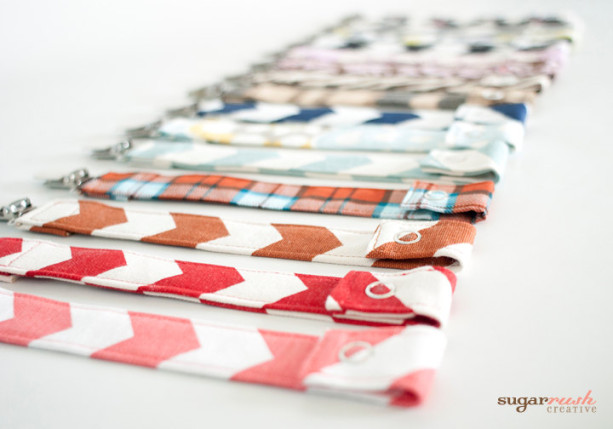 Snap Fabric Pacifier Clips