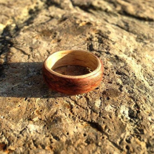Walnut and Ash Bentwood Ring