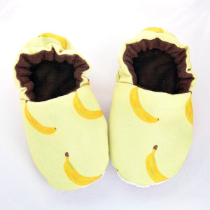 Baby Slippers, Banana Cloth Baby Shoes, Baby Shoes, Banana Fabric, Spring Shoes, Yellow and Brown Cloth Shoes