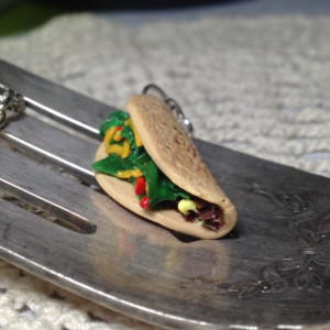 Miniature Clay Taco Necklace