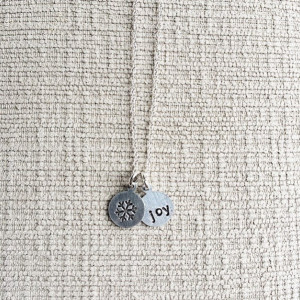 Sterling Silver Dainty Chain with 2 Custom Pendants