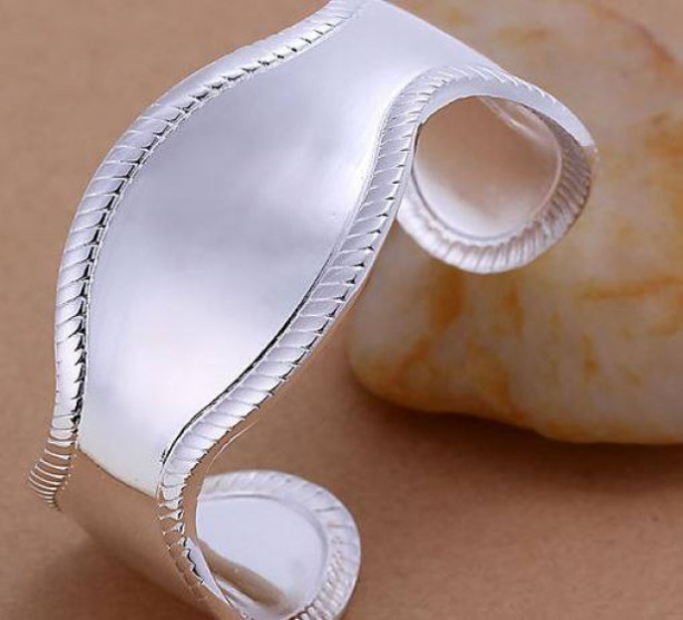 Monogrammed Sterling Silver Cuff Bracelet
