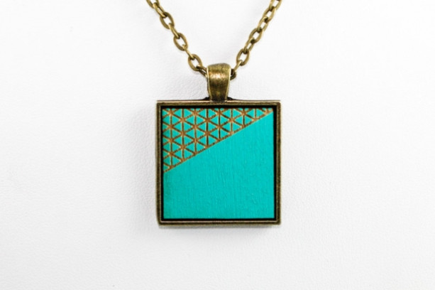 Geometric Pendant (Turquoise)