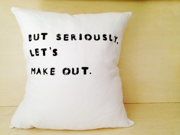 Linen Quote Pillow - But Seriously