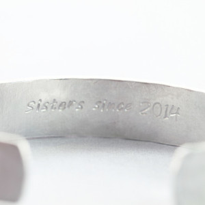 Custom bracelet, sterling silver personalized bracelet, silver engraved bracelet