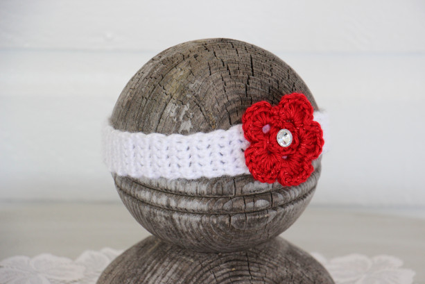 0-6 months Baby Girl Crochet Headbands ~ Set of Two ~