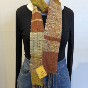 Handwoven Cotton and Bamboo Scarf