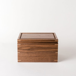 Large Keepsake Memory Box - Personalized - Walnut Wood