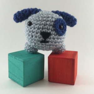 Mini amigurumi dog, amigurumi dog, crochet dog, tiny dog, kawaii, small dog, dog plush, dog plushie, under 15, blue dog, mini animal
